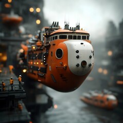 Aufkleber - cargo ships equipped with innovative hull shapes and sophisticated robotic loading systems driving the future of global logistics and supply chain networks
