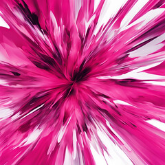 Poster - An abstract explosion of vibrant pink and white hues in dynamic motion, creating a sense of energy and flow. Perfect for modern art, design projects, or creative backgrounds.