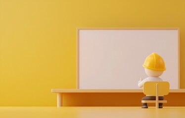 Poster - Supervisor in Front of Empty Board for Safety Meeting