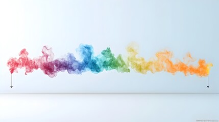 Aufkleber - Mesmerizing Colorful Smoke Plume Twisting and Rising with Fine Gradients Isolated on Transparent Background for Compositions and Creative Designs