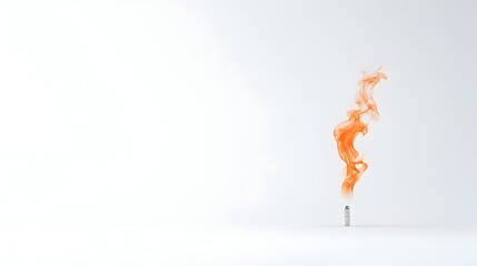 Poster - Isolated Dynamic Fire Flames with Bright Vibrant Orange and Red Tones Flickering Naturally on White Background for High Impact Visuals and Designs