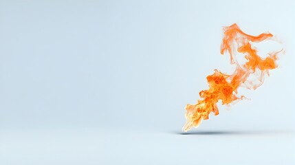 Poster - Mesmerizing display of vivid fiery flames dancing and glowing with intense heat isolated on a clean white background  Perfect for adding a sense of energy motion
