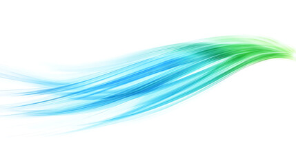 Fototapete - green blue light speed effect isolated on white
