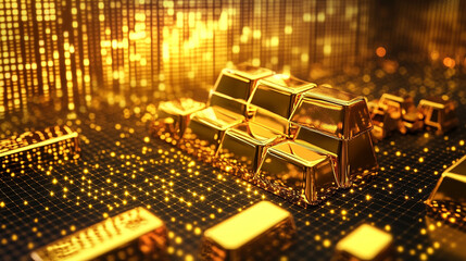 his image of gold prices rising on a digital screen is popular for commodities trading content.