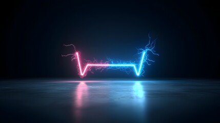 Fototapete - Vibrant and Dynamic Electrical Currents Crackling with Colorful Energy on a Transparent Background for High Impact Visuals and Designs