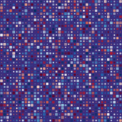 Poster - Seamless background pattern. Rounded squares in multiple colors. Vibrant shades of purple and blue. Amazing vector illustration.