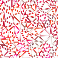 Poster - vector science background. compact triangles size. multiple colors style. rounded triangles outlined