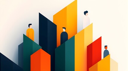 Poster - A team of digitally rendered figures from various backgrounds and identities collaborating to secure a complex system of digital assets in a 3D isometric security scenario