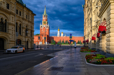 Wall Mural - kremlin, red square and ilinka street in moscow, russia. architecture and landmarks of moscow. citys