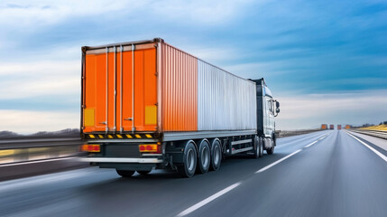 Truck driver transporting goods on a highway