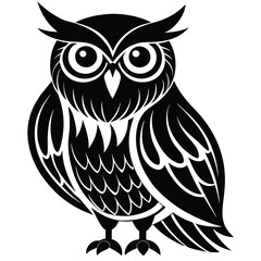 Poster - Owl Line Art Vector Illustration.