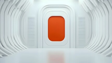 Fototapete - Cutting Edge Futuristic Laboratory with Holographic Control Panels Intricate Data Visualizations and Sleek Minimalist Design