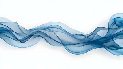 Leinwandbilder - Striking blue smoke border elements with flowing and interlacing smoke structures transparent and diaphanous smoke wisps dissipating smoke trails