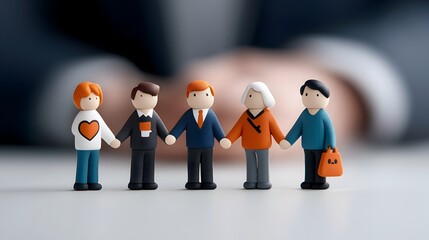 Aufkleber - Minimalistic Two Tone Silhouette Icons Depicting Figures Engaged in Various Social Interactions and Activities for Clean Professional Designs