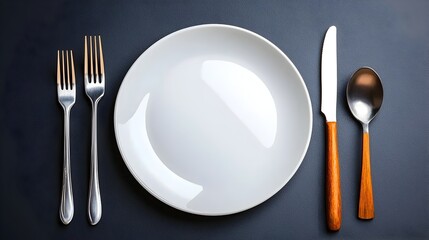 Poster - Catering icon set featuring a fork spoon and plate with a clean contemporary design aesthetic  This showcases essential dining elements in a minimalist stylized manner suitable for restaurant cafe