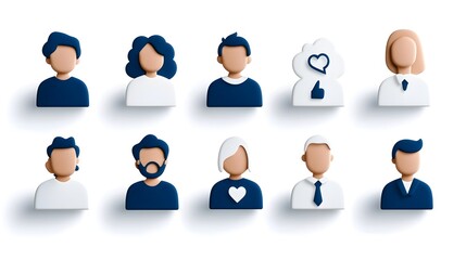 Aufkleber - Elegant Thin Line Icons Depicting Organizational Teamwork and Community Participation  Minimalist Design Focusing on Group Dynamics Population and Collaborative Solutions