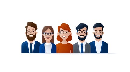 Aufkleber - Minimalist Thin Line Icons Representing Participants Group Dynamics Community Members and Teams with a Clean and Professional Look for Business Use