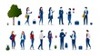 © Srinard - Clean thin line icon set representing human figures teams groups and community designed for modern business and organizational visuals with clear outlines and minimalist styling