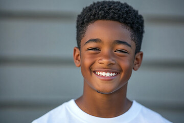 Black teenager boy on a outdoors background