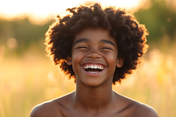 Black teenager boy on a outdoors background