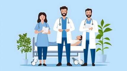 Poster - Comprehensive set of clean and modern icons depicting various healthcare treatment procedures medical checkups and diagnostic services for hospitals clinics and other medical facilities