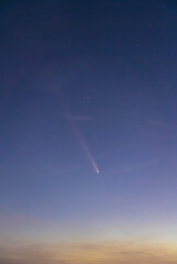 comet c2023 a3 tsuchinshan-atlas photographed from cecina, tuscany