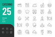 © Giorgi - Catering line Editable Icons set. Vector illustration in modern thin line style of nourishment related icons: service, dish, table setting, and more. Pictograms and infographics for mobile apps