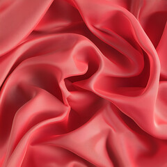 Elegant coral fabric texture with soft draping folds