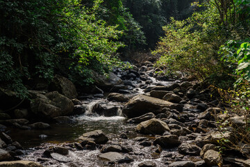 Pa La U Waterfall, the beautiful waterfall in deep forest at Kaeng Krachan National Park, Thailand.