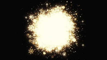 Wall Mural - elegant animated looping christmas background with a slow burst of light yellow sparkling star parti