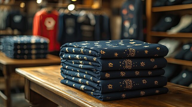 Luxury brand logo printed on a fashion t-shirt