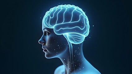 Poster - Artificial human heads help raise mental health awareness with generative AI technology.