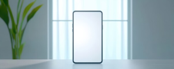 Aufkleber - Modern Frameless Smartphone with Blank White Screen