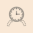 © Blazing Design - Clock with arrow circle icon. Time icon collection. Vector illustration. Clock icon set. Time icon vector. watch icon symbol