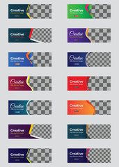 Wall Mural - Set of 12 Mega collection Vector abstract design banner web templates.
