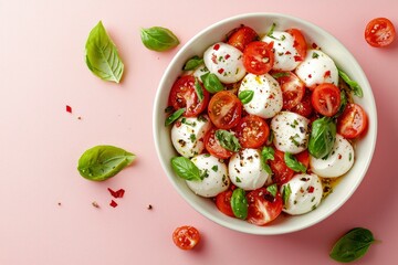 Wall Mural - Caprese Salad with Mozzarella, Tomatoes, and Basil