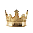 © Iftikhar alam - Elegant golden royal king crown isolated on a transparent background showcasing intricate transparent details, 3d golden royal king crown isolated transparent background