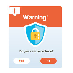 Fototapete - Illustrazione di computer portatile e cyber criminale in cerca di password alert warning fondo trasparente 