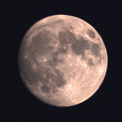 Wall Mural - waxing gibbous moon at 97% illumination