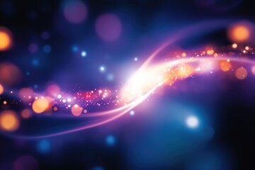 Poster - Colorful abstract background with glowing lights and swirls.