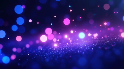Poster - Colorful bokeh lights on a dark background, perfect for creative projects.
