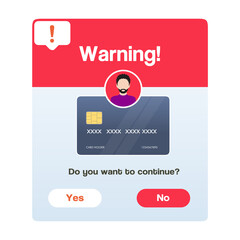 Fototapete - Illustrazione di computer portatile e cyber criminale in cerca di password alert warning fondo trasparente 