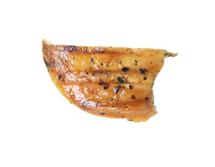 Canvas Print - Piece of grilled chicken meat isolated on white