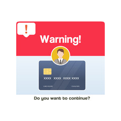 Fototapete - Illustrazione di computer portatile e cyber criminale in cerca di password alert warning fondo trasparente 