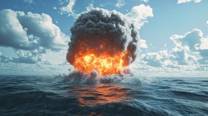 explosion nuclear bomb in ocean