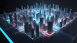 © Sirij_ - future urban city plan of business technological 3d illustration hologram
