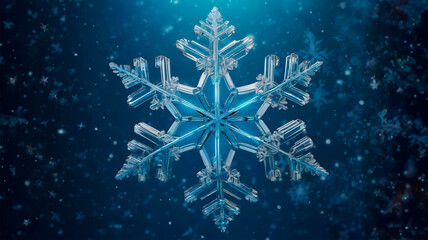 snowflake on a blue background