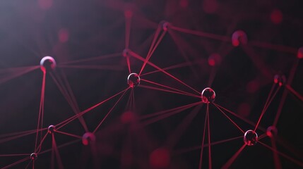 Poster - Abstract network connection with nodes