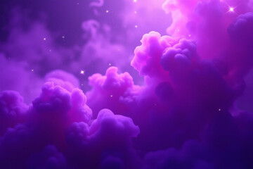 Wall Mural - fantastic purple smoke background. magic purple smoke with glitter and small particles of twinkling 