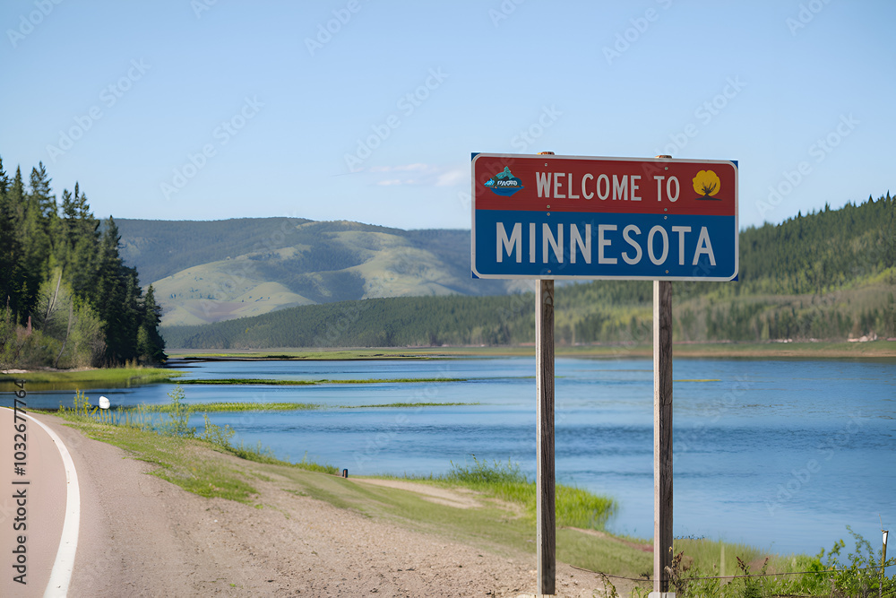 Mesota Sign Welcome to Minnesota Sign, USA Travel, Midwest Tourism and Roadside ...